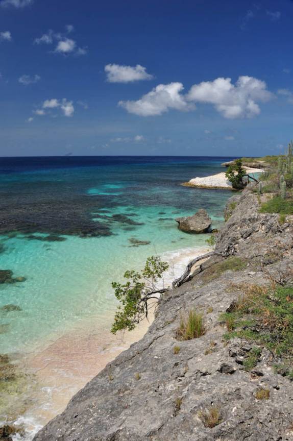 Pequena praia no Parque Nacional Washington-Slagbai, no norte de Bonaire